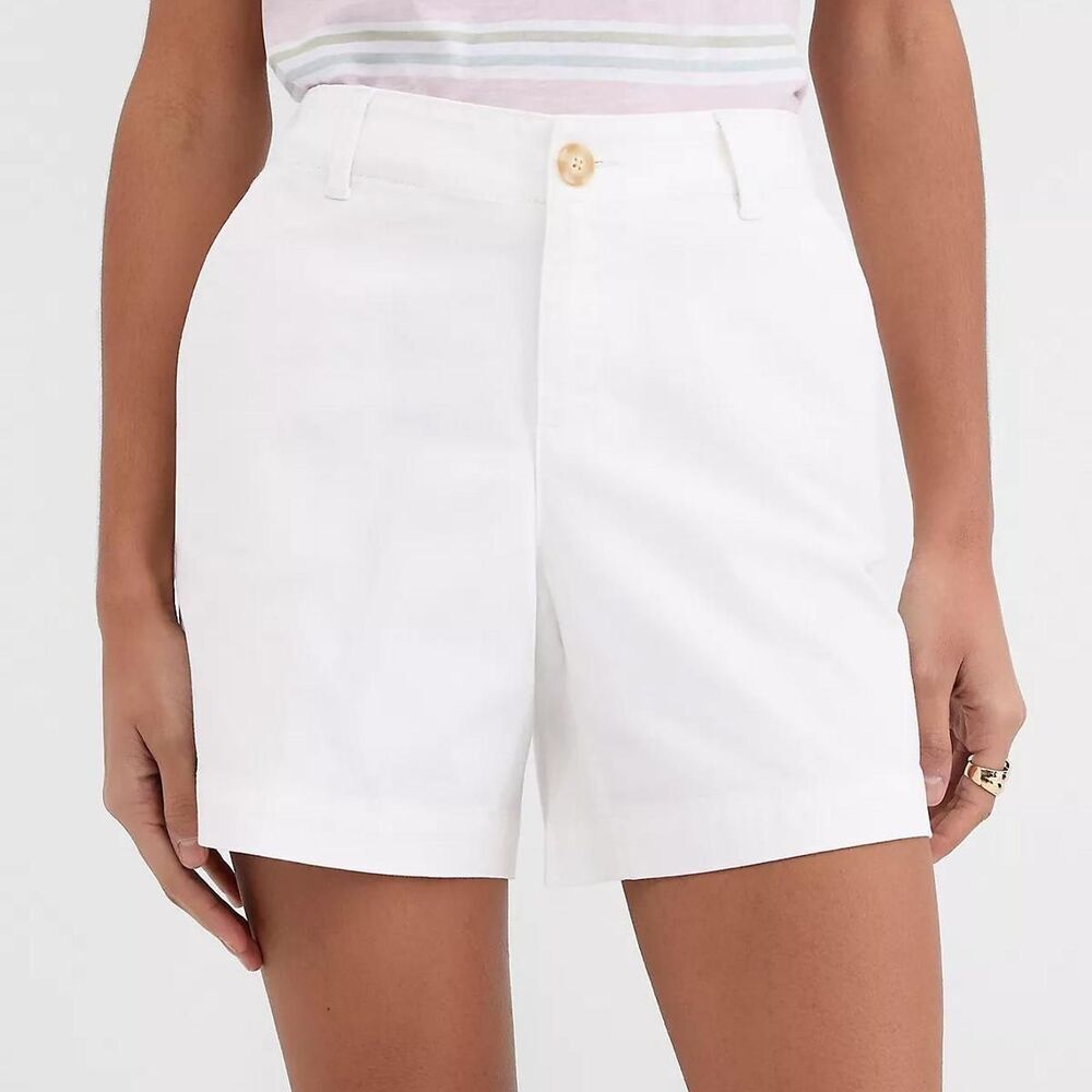 Loft Women's White Linen Shorts size 8 new without tags